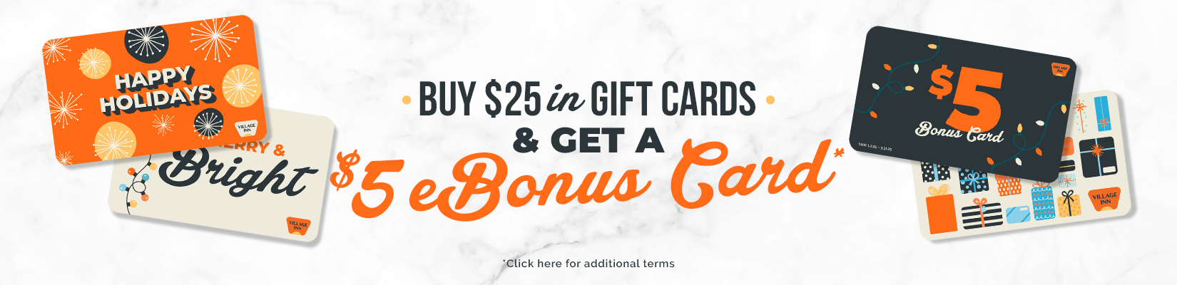 Village Inn Gift Cards Banner